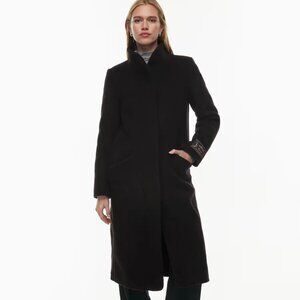 Aritzia Wilfred The Cocoon Long Coat Black Wool Cashmere size L